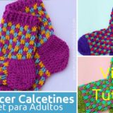 calcetines crochet adulto