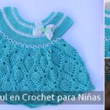vestido crochet azul